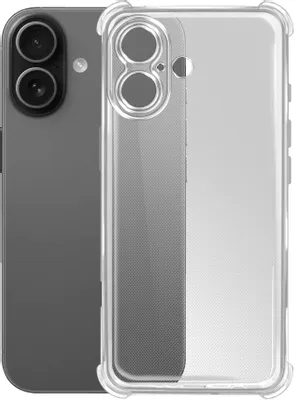 Чехол (клип-кейс) BORASCO Bumper Case, для Apple iPhone 17, противоударный, прозрачный [75811]