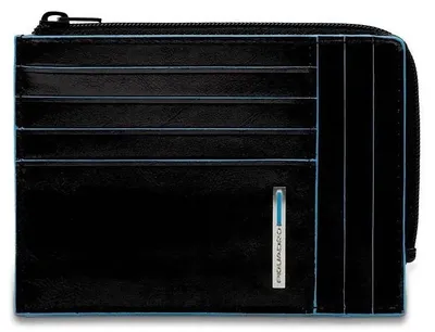 Чехол для кредитных карт Piquadro Blue Square PU1243B2R/N, кожа натуральная, черный