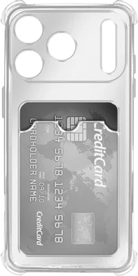 Чехол (клип-кейс) BORASCO Bumper Case, для Apple iPhone 17 Pro, противоударный, прозрачный [75701]