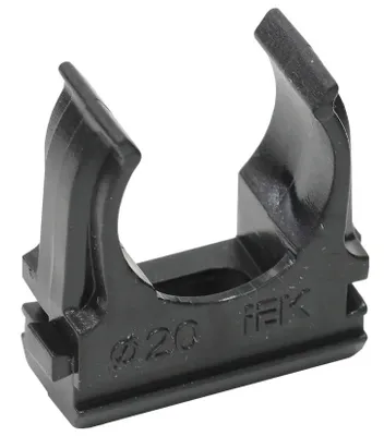 Держатель IEK CTA10D-CF20-K02-100 с защелкой, 20мм, полистирол, черный