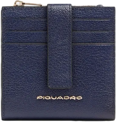 Чехол для кредитных карт Piquadro Patricia PP6843W140R/BLU, кожа натуральная, темно-синий