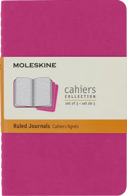 Блокнот Moleskine Cahier Journal,  64стр,  в линейку,  розовый неон [ch011d17]