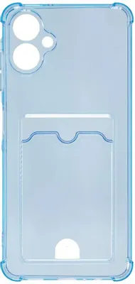 Чехол (клип-кейс) ZIBELINO Silicone Card Holder, для Samsung Galaxy A06, голубой [zsch-sam-a06-5g-cam-lblu]