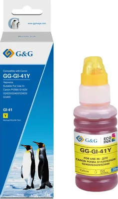 Чернила G&G GG-GI-41Y, для Canon, 70мл, желтый
