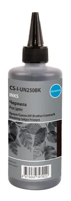 Чернила Cactus CS-I-Un250BK, для Epson, для HP, для Canon, для Xerox, 250мл, черный