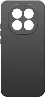 Чехол (клип-кейс) BORASCO Microfiber Case, для Xiaomi Redmi Note 14 Pro 4G, черный [75078]