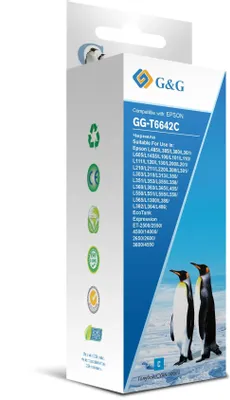 Чернила G&G GG-T6642C, для Epson, 100мл, голубой