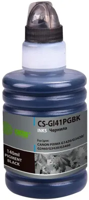 Чернила Cactus CS-GI41PGBK GI-41 PGBK, для Canon, 140мл, черный пигментный