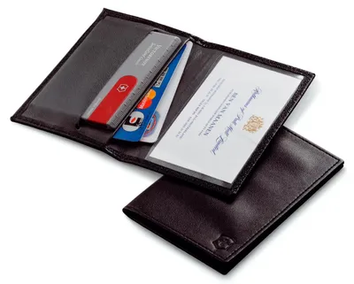 Чехол Victorinox SwissCard, кожа натуральная, черный, без упаковки [4.0873.l]