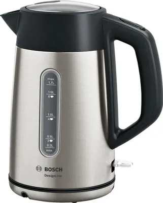 Чайник электрический Bosch TWK4P, 1.7л, металл/пластик