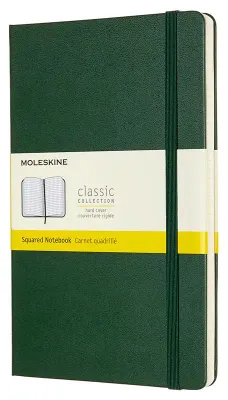 Блокнот Moleskine Classic,  240стр,  в клеточку,  твердая обложка,  зеленый [qp061k15]