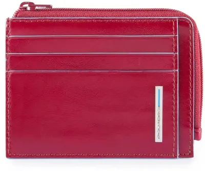 Чехол для кредитных карт Piquadro Blue Square PP4822B2R/R, кожа натуральная, красный