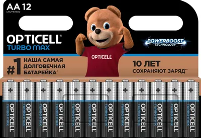 AA Батарейка OPTICELL Turbo MAX LR6,  12 шт.
