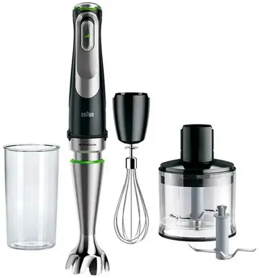 Блендер Braun MQ9135XI,  погружной,  черный/серебристый
