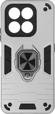 Чехол (клип-кейс) BORASCO Anti-Shock case, для Honor X7d/400 Smart, противоударный, серебристый [75892]