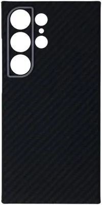 Чехол (клип-кейс) KONDIJAN Carbon, для Samsung Galaxy S24 Ultra, черный [kjcr-sam-s24-ul-ms-blk]