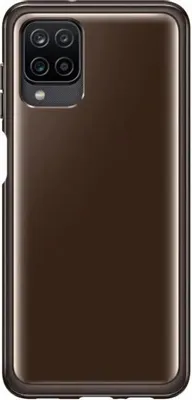 Чехол (клип-кейс) Samsung Soft Clear Cover, для Samsung Galaxy A12, черный [ef-qa125tbegru]