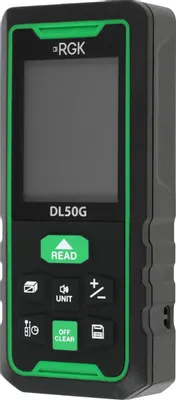 Лазерный дальномер RGK DL50G, 2 класс лазера, 535нм, луч зеленый, с поверкой [755726]