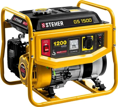 Бензиновый генератор STEHER GS-1500, 220 В, 1.2кВт