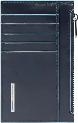 Чехол для кредитных карт Piquadro Blue Square PP6561B2R/BLU2, кожа натуральная, темно-синий