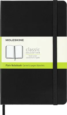 Блокнот Moleskine Classic,  208стр,  без разлиновки,  твердая обложка,  черный [qp052]