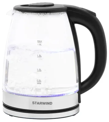 Чайник электрический StarWind SKG2050, 1.8л, стекло/пластик