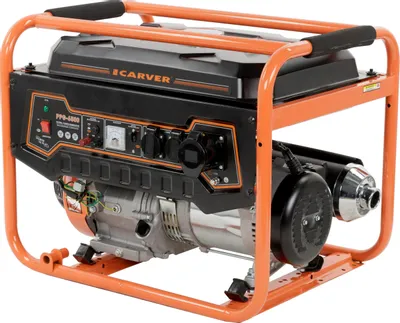 Бензиновый генератор CARVER PPG- 6500, 220/12 В, 5.5кВт [01.020.00018]