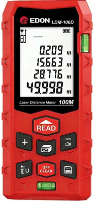 Дальномер EDON LDM-100D, 2 класс лазера, 670нм, луч красный [56844]