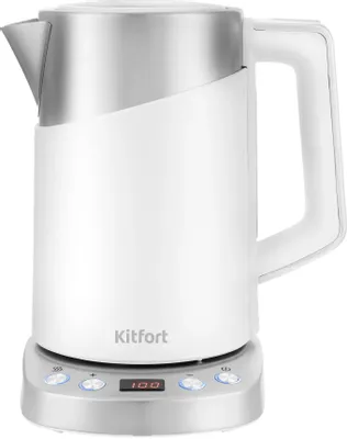 Чайник электрический KitFort КТ-660-1, 1.7л, металл/пластик