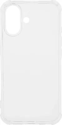 Чехол (клип-кейс) BORASCO Bumper Case, для Apple iPhone 16, противоударный, прозрачный [73512]