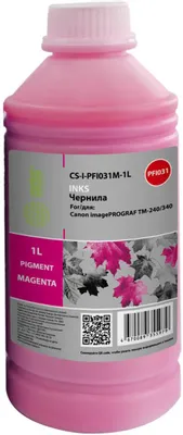 Чернила Cactus CS-I-PFI031M-1L PFI-031, для Canon, 1000мл, пурпурный