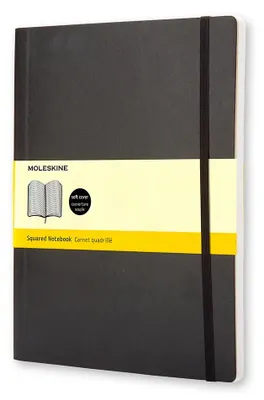 Блокнот Moleskine Classic Soft,  192стр,  в клеточку,  мягкая обложка,  черный [qp622]