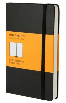 Блокнот Moleskine Classic,  240стр,  в линейку,  твердая обложка,  черный [qp060]