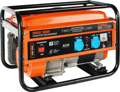 Бензиновый генератор Patriot Max Power SRGE 3800, 220/12 В, 3кВт [474103155]