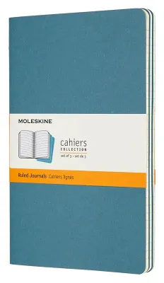 Блокнот Moleskine Cahier Journal,  80стр,  в линейку,  голубой [ch016b44]