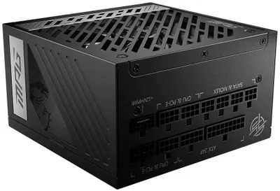 Блок питания MSI MPG A1000G,  1000Вт,  80 PLUS GOLD,  135мм, черный, retail [306-7zp7c11-ce0]
