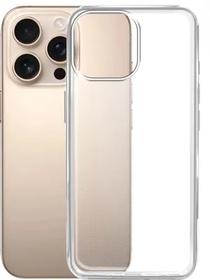 Чехол (клип-кейс) BORASCO Silicone Case, для Apple iPhone 16 Pro, прозрачный [73518]