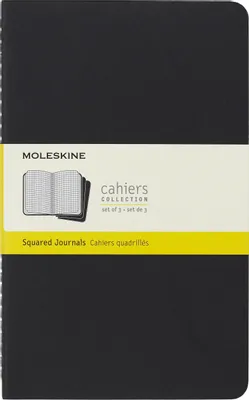 Блокнот Moleskine Cahier Journal,  80стр,  в клеточку,  черный [qp317]