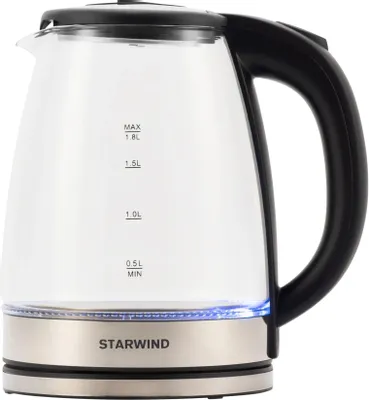Чайник электрический StarWind SKG4777, 1.8л, стекло
