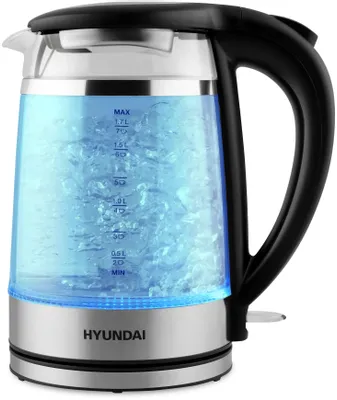 Чайник электрический Hyundai HYK-G3036, 1.7л, стекло/пластик
