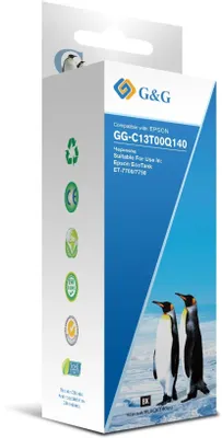Чернила G&G GG-C13T00Q140, для Epson, 140мл, черный пигментный