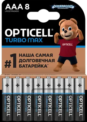 AAA Батарейка OPTICELL Turbo MAX LR03,  8 шт.