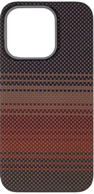 Чехол (клип-кейс) KONDIJAN Carbon, для Apple iPhone 15 Pro, коричневый [kjcr-iph-15-pro-sst-ms-brn]