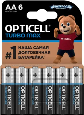 AA Батарейка OPTICELL Turbo MAX LR6,  6 шт.