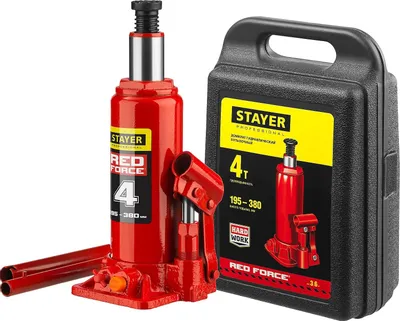 Домкрат гидравлический Stayer 43160-4-K_z01 бутылочный,  4т
