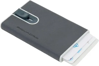 Чехол для кредитных карт Piquadro Black Square PP4825B3R/BLU4, кожа натуральная, темно-синий