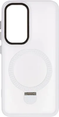 Чехол (клип-кейс) ZIBELINO Ring Stand Matte, для Samsung Galaxy S25, белый [zrs-sam-s25-mt-wht]