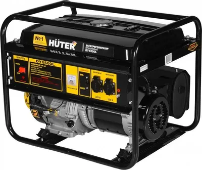 Бензиновый генератор Huter DY6500L, 220 В, 5.5кВт [64/1/6]