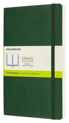 Блокнот Moleskine Classic Soft,  192стр,  без разлиновки,  мягкая обложка,  зеленый [qp618k15]