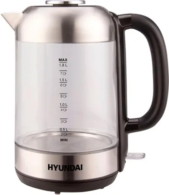 Чайник электрический Hyundai HYK-G4034, 1.8л, стекло/пластик
